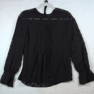 300-Tristan Black Floral‎ Blouse